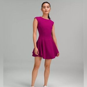 Lululemon Everlux Mesh-Back Tennis Dress - Berry